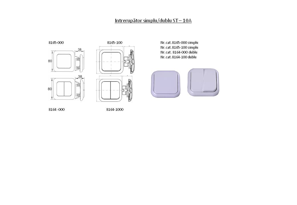 Intrerupator simplu-dublu ST - 10A